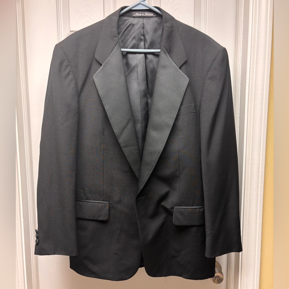 Cricketeer Men’s Single-Breasted Wool Blazer – Black (40 Regular)